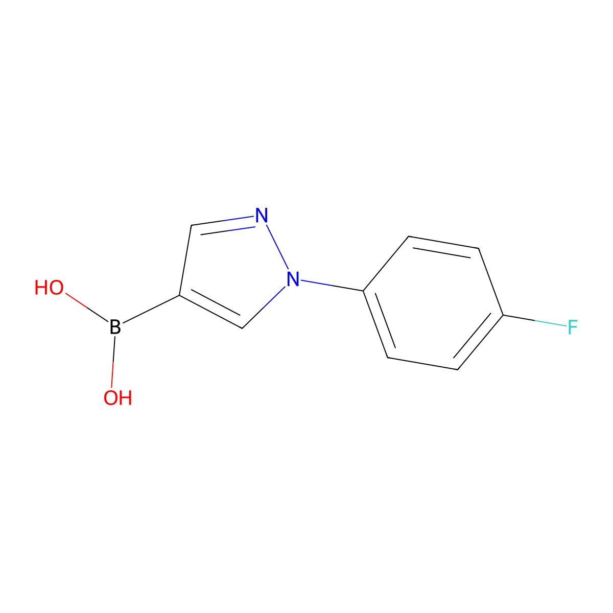 1-(4-Fluorophenyl)pyrazole-4-boronic acid molecular structure, CAS 1072945-89-1