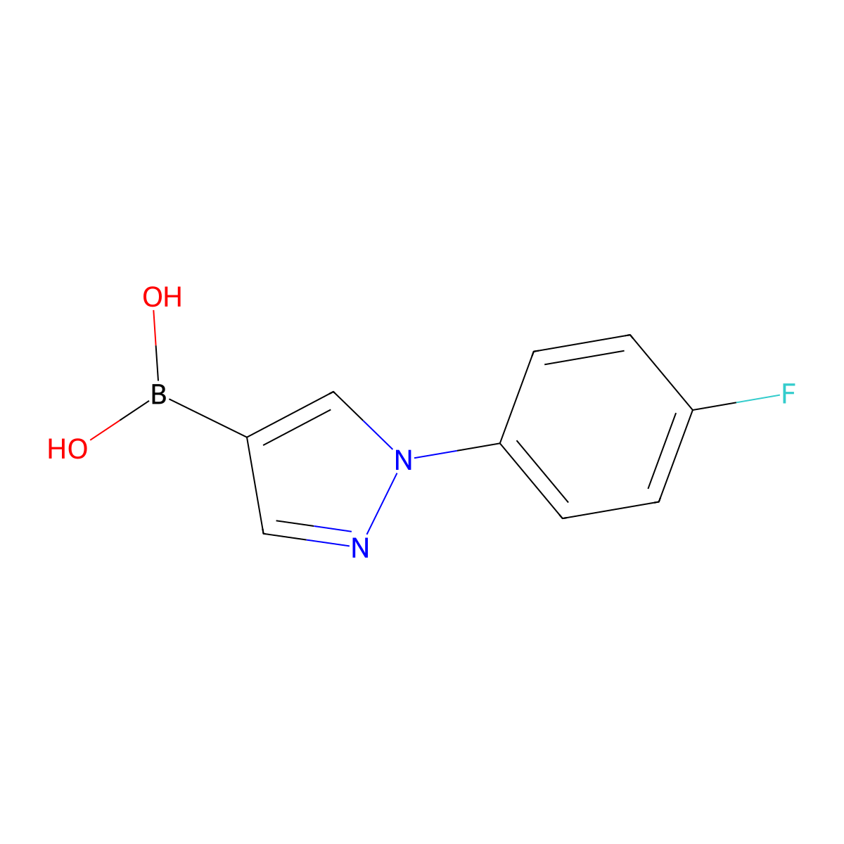 1-(4-Fluorophenyl)pyrazole-4-boronic acid molecular structure, CAS 1072945-89-1
