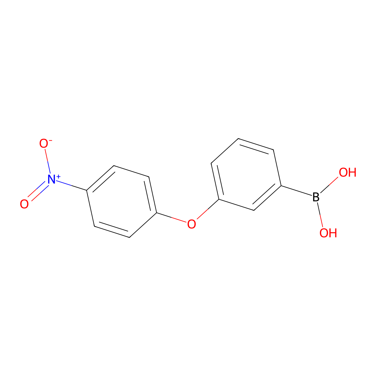 (3-(4-Nitrophenoxy)phenyl)boronic acid molecular structure, CAS 1072945-93-7