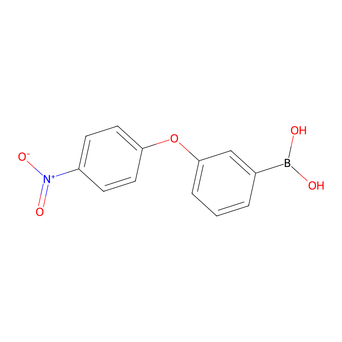 (3-(4-Nitrophenoxy)phenyl)boronic acid molecular structure, CAS 1072945-93-7