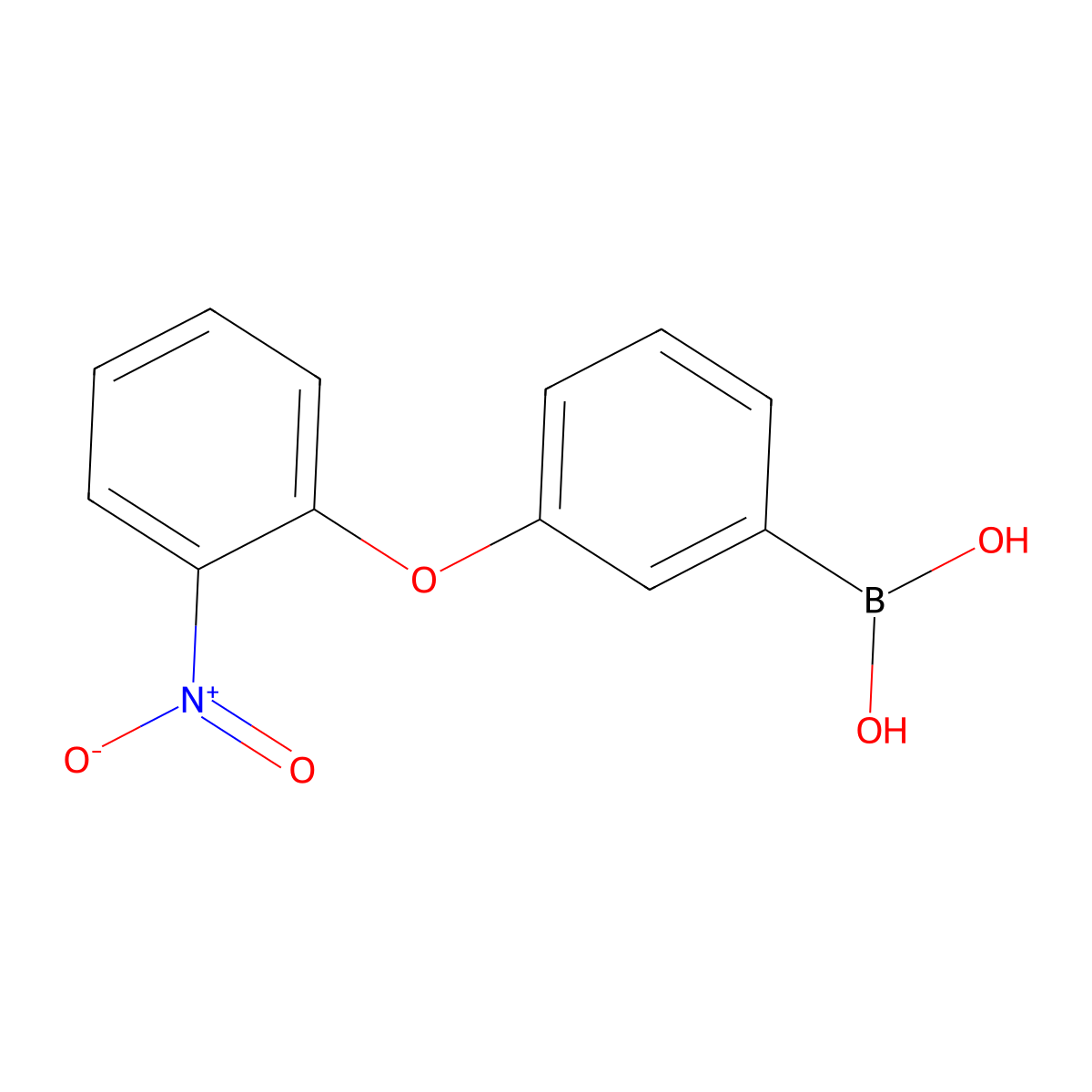 (3-(2-Nitrophenoxy)phenyl)boronic acid molecular structure, CAS 1072945-95-9