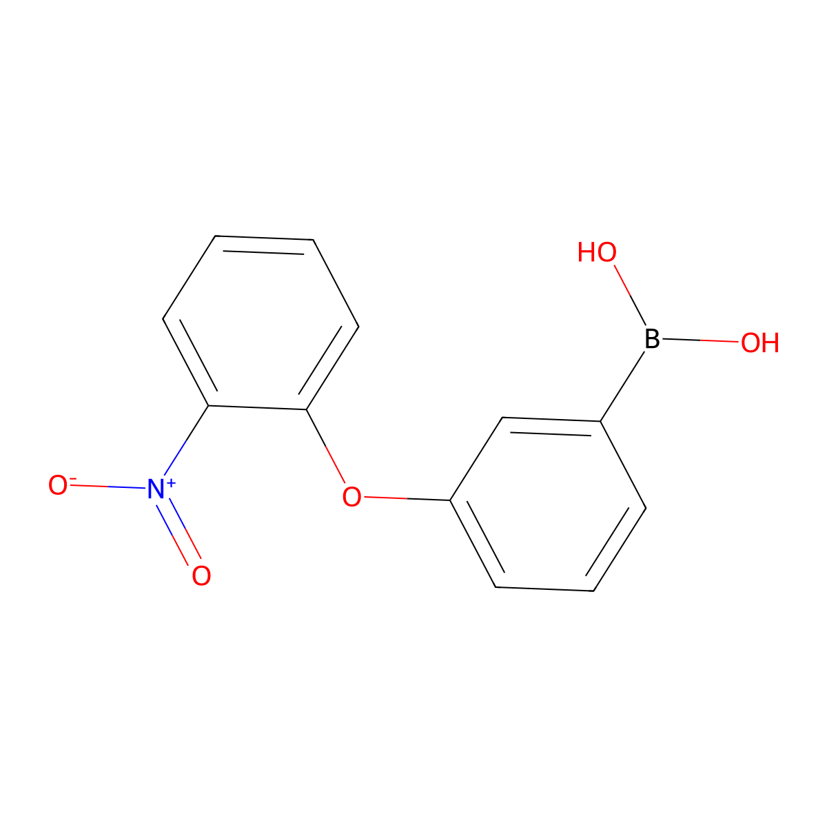 (3-(2-Nitrophenoxy)phenyl)boronic acid molecular structure, CAS 1072945-95-9