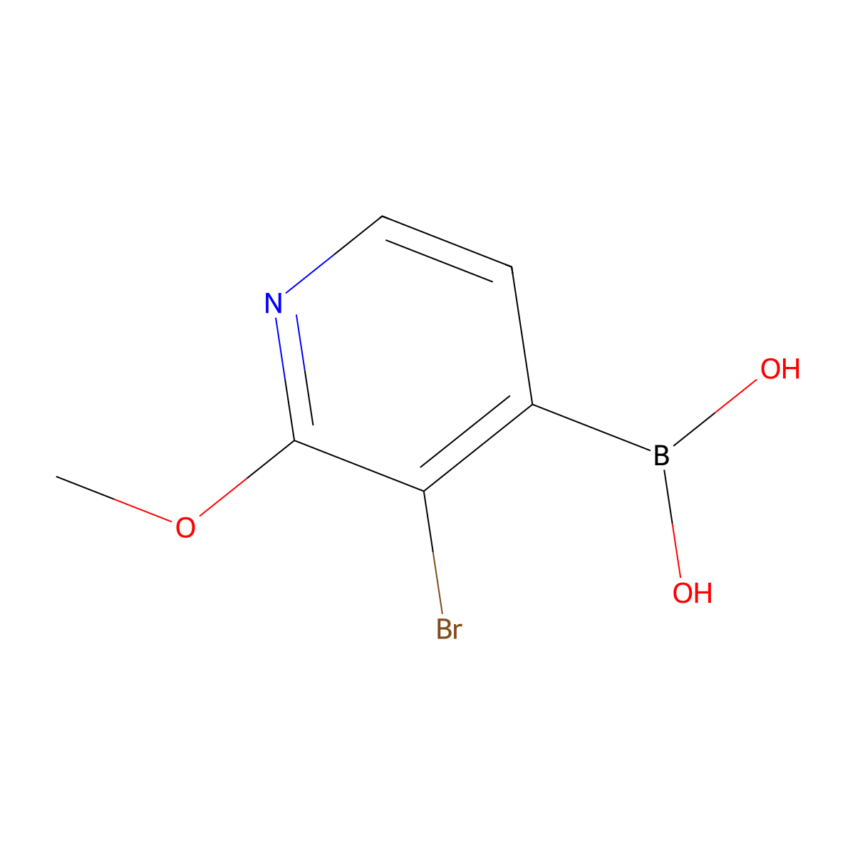 (3-Bromo-2-methoxypyridin-4-yl)boronic acid molecular structure, CAS 1072946-00-9