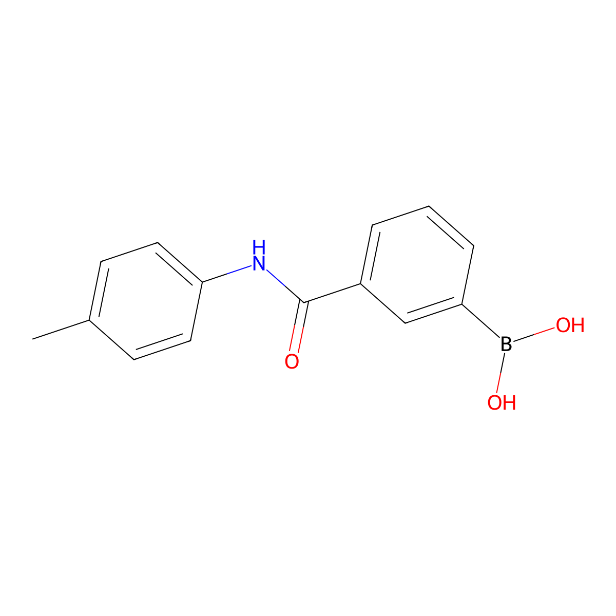 3-(p-Tolylcarbamoyl)phenylboronic acid molecular structure, CAS 1072946-03-2