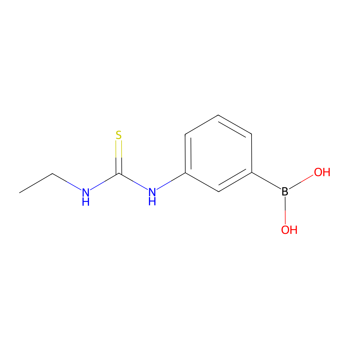 3-(3-Ethylthioureido)phenylboronic acid molecular structure, CAS 1072946-06-5