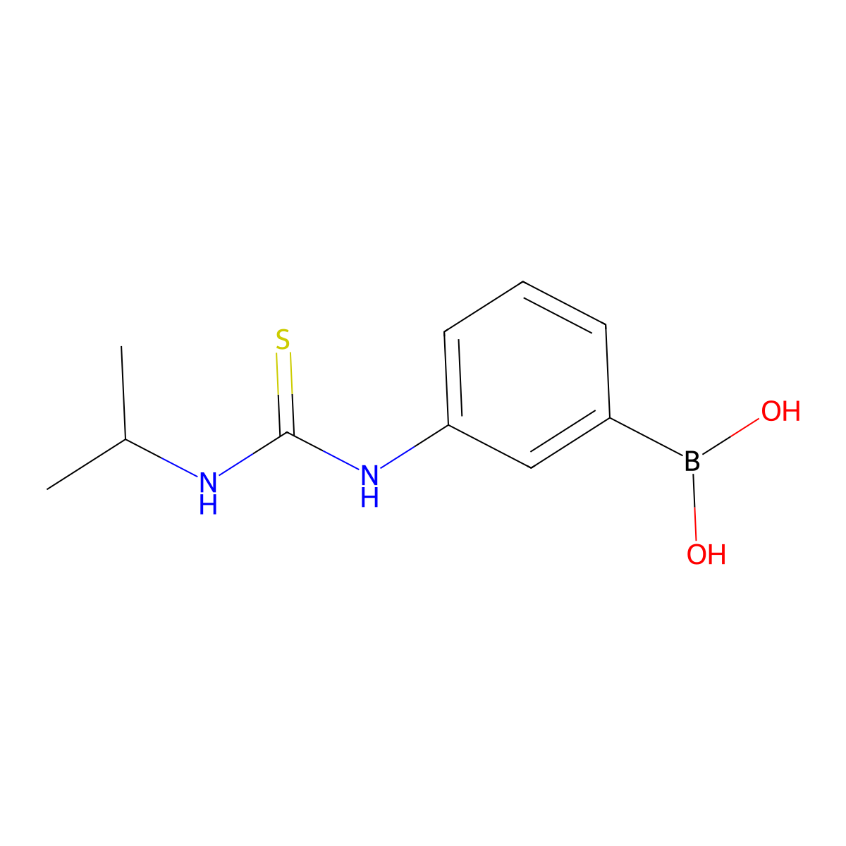 3-(3-Isopropylthioureido)phenylboronic acid molecular structure, CAS 1072946-07-6