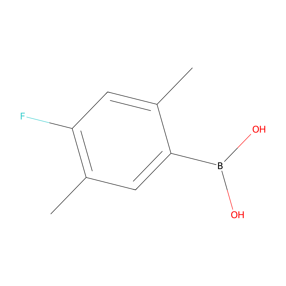 4-Fluoro-2,5-dimethylphenylboronic acid molecular structure, CAS 1072946-10-1