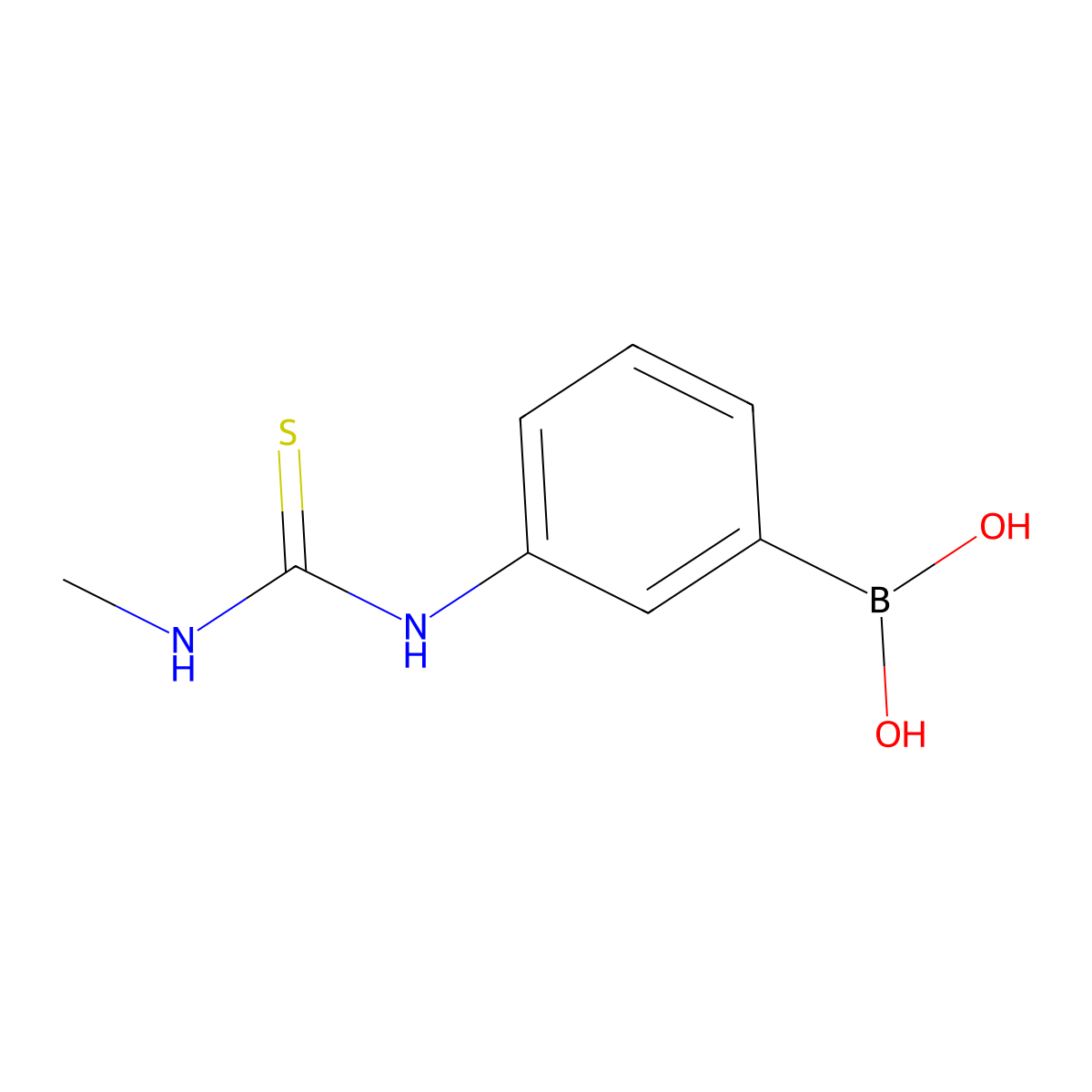 3-(3-Methylthioureido)phenylboronic acid molecular structure, CAS 1072946-17-8