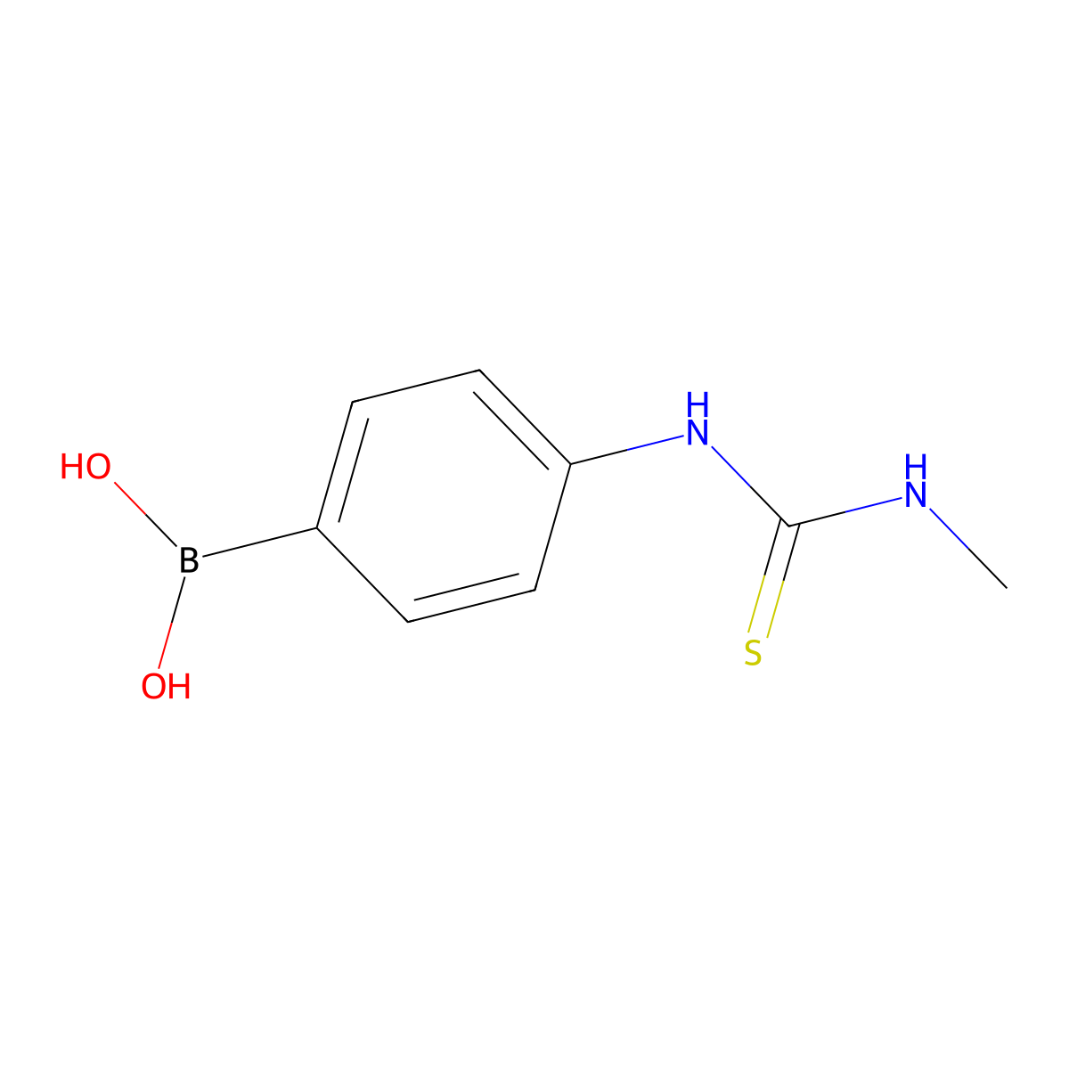 4-(3-Methylthioureido)phenylboronic acid molecular structure, CAS 1072946-18-9