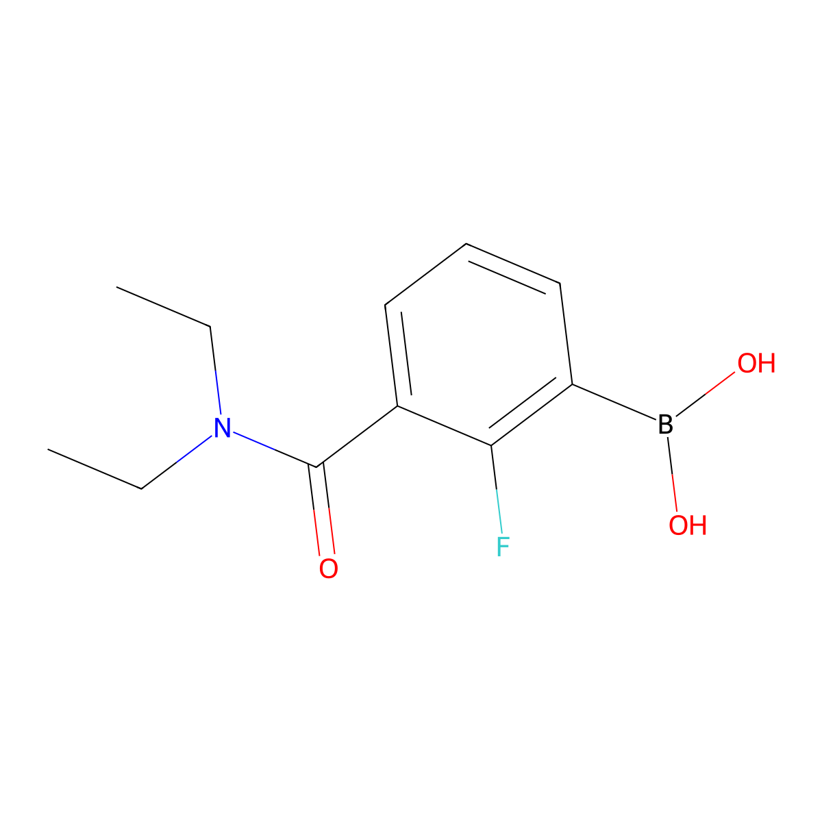 3-(Diethylcarbamoyl)-2-fluorophenylboronic acid molecular structure, CAS 1072946-28-1