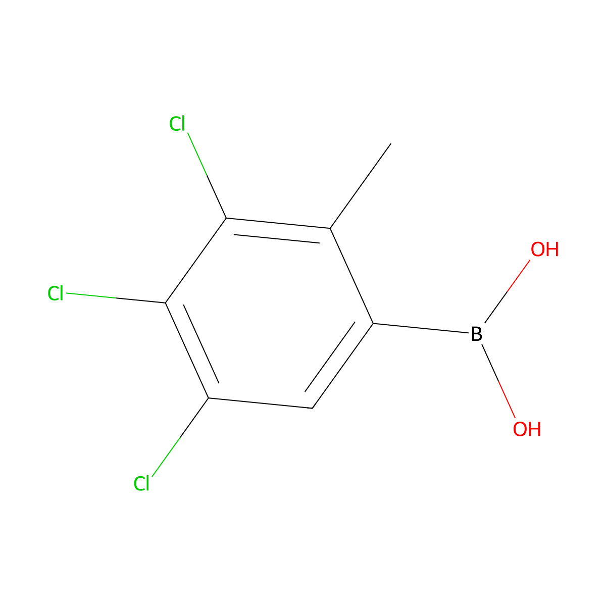 (3,4,5-Trichloro-2-methylphenyl)boronic acid molecular structure, CAS 1072946-34-9