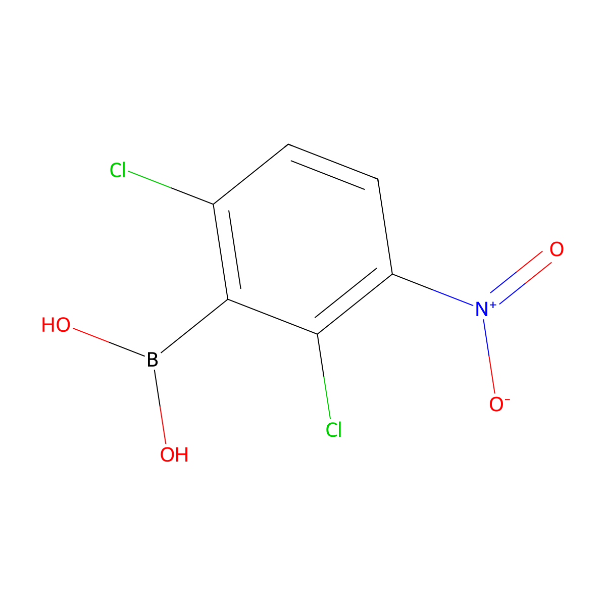 2,6-Dichloro-3-nitrophenylboronic acid molecular structure, CAS 1072946-37-2