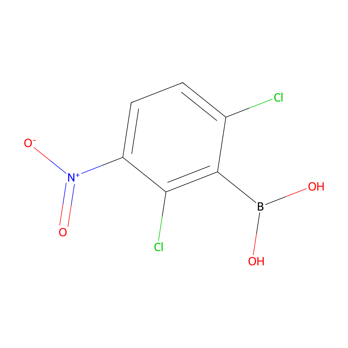 2,6-Dichloro-3-nitrophenylboronic acid molecular structure, CAS 1072946-37-2