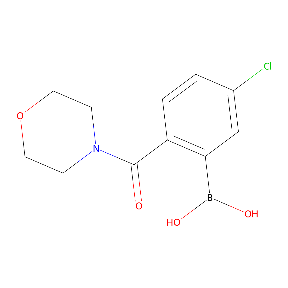 5-Chloro-2-(morpholine-4-carbonyl)phenylboronic acid molecular structure, CAS 1072946-43-0