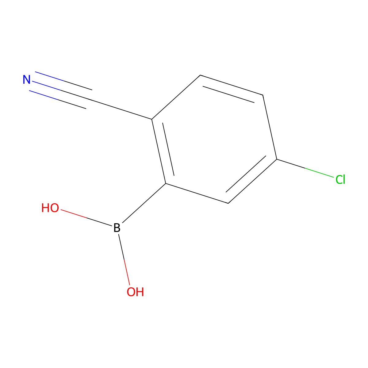 5-Chloro-2-cyanophenylboronic acid molecular structure, CAS 1072946-52-1