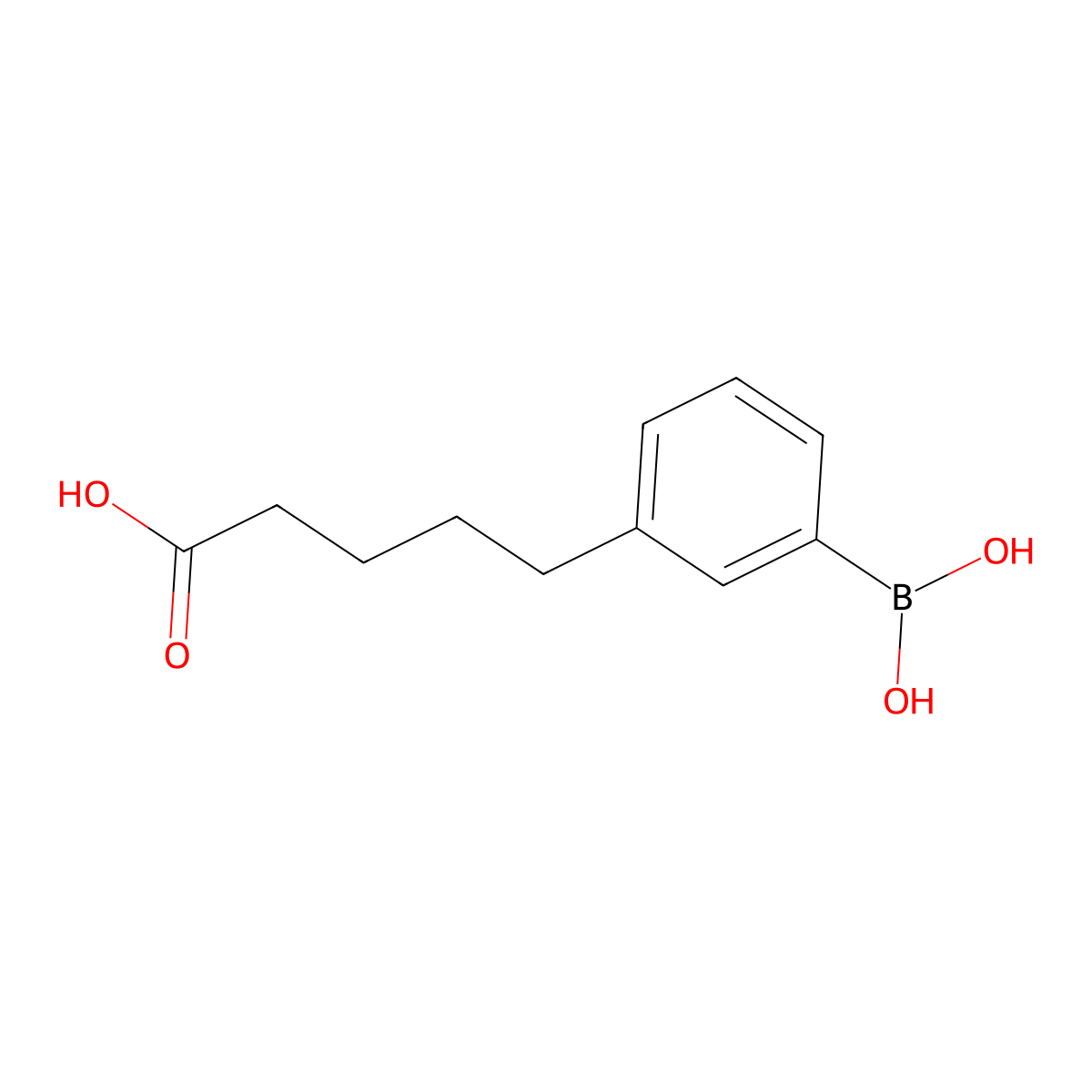 5-(3-Boronophenyl)pentanoic acid molecular structure, CAS 1072946-56-5