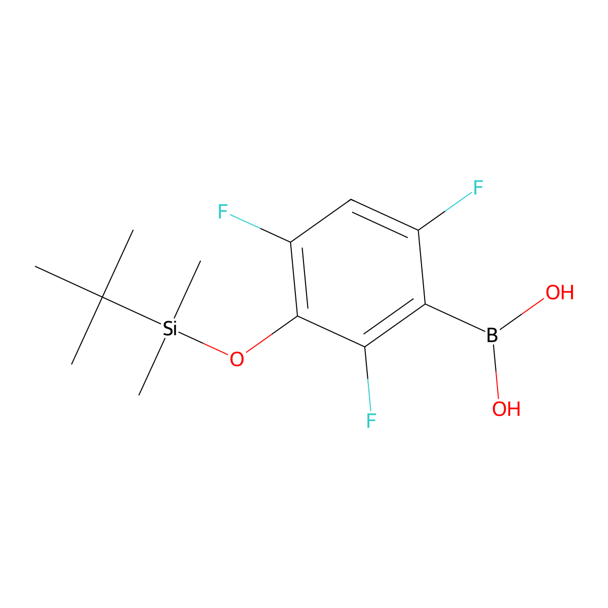 3-(tert-Butyldimethylsilyloxy)-2,4,6-trifluorophenylboronic acid molecular structure, CAS 1072946-65-6