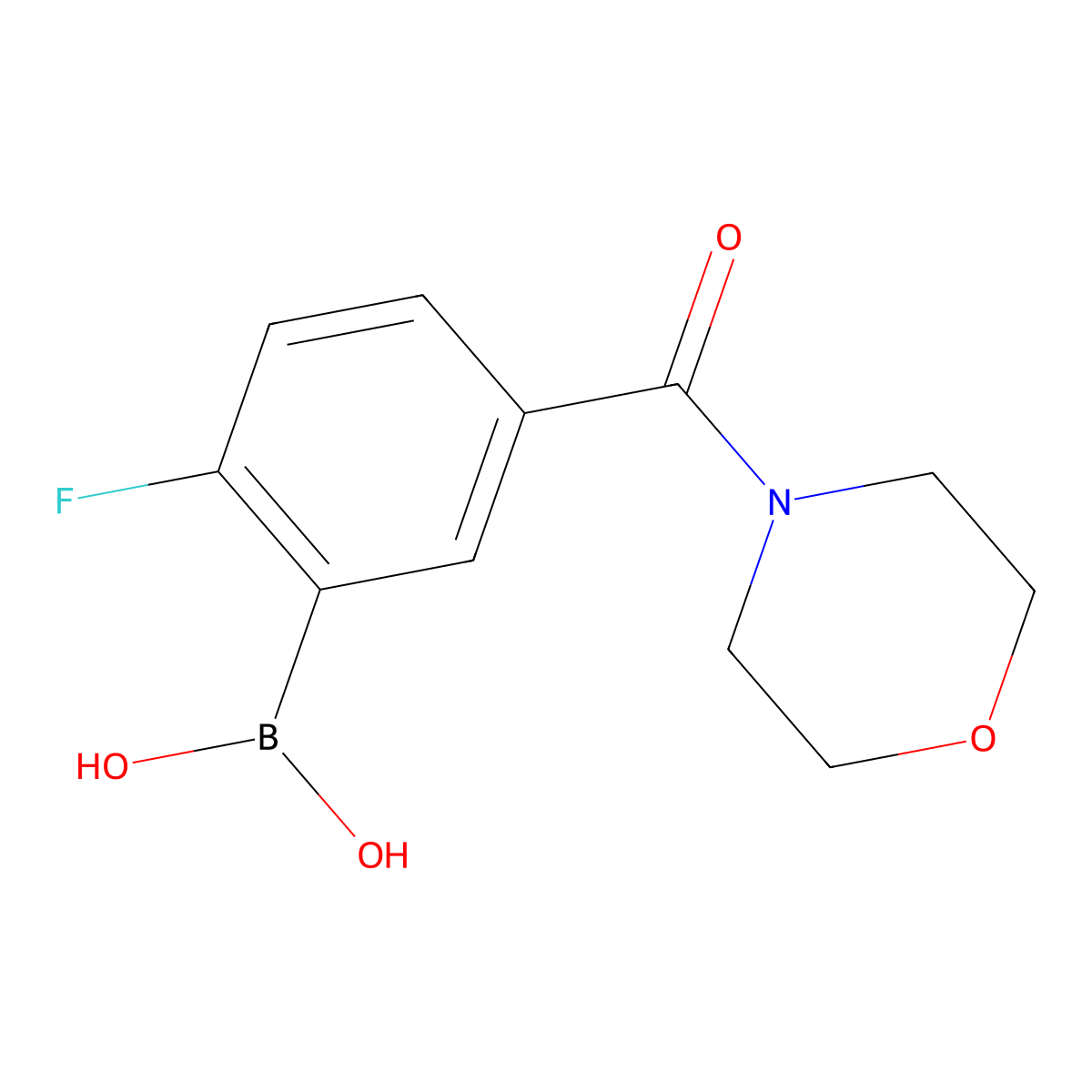 2-Fluoro-5-(morpholine-4-carbonyl)phenylboronic acid molecular structure, CAS 1072951-41-7