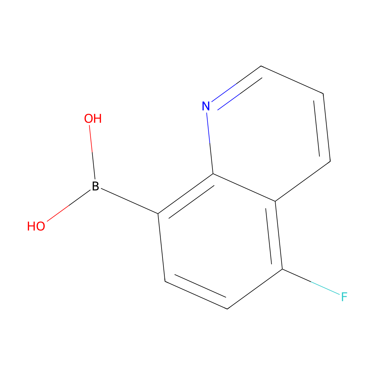 (5-Fluoroquinolin-8-yl)boronic acid molecular structure, CAS 1072951-45-1