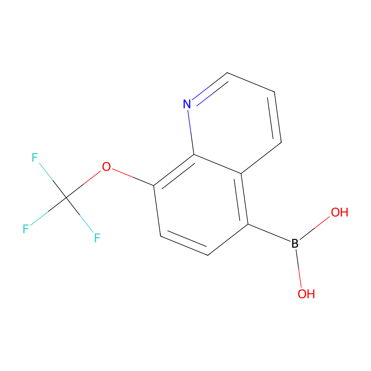 8-Trifluoromethoxyquinoline-5-boronic acid molecular structure, CAS 1072951-46-2