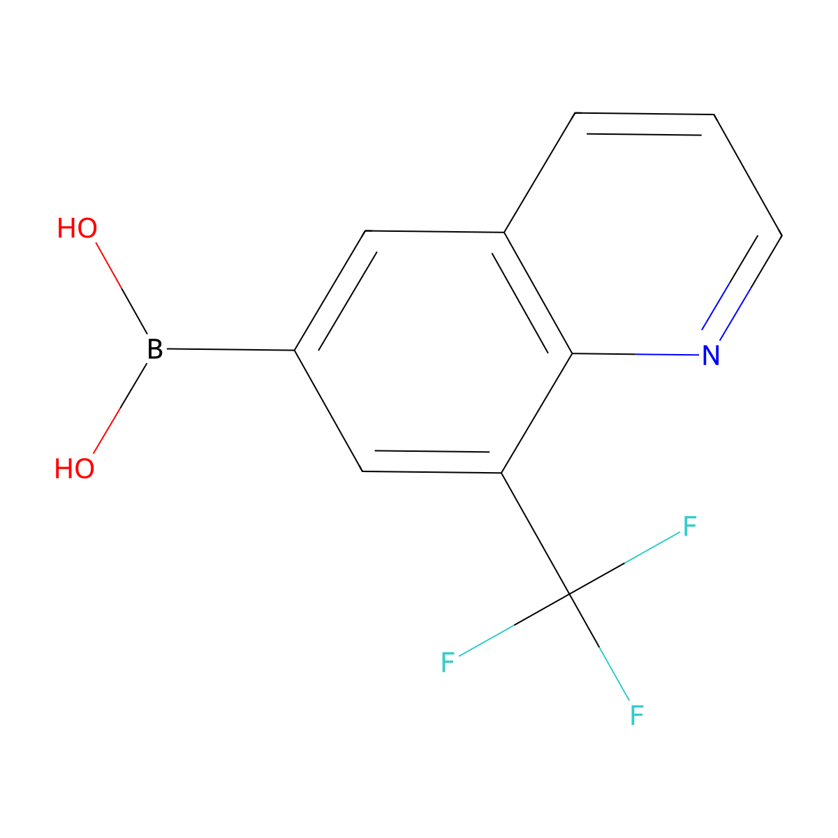 8-Trifluoromethylquinoline-6-boronic acid molecular structure, CAS 1072951-47-3
