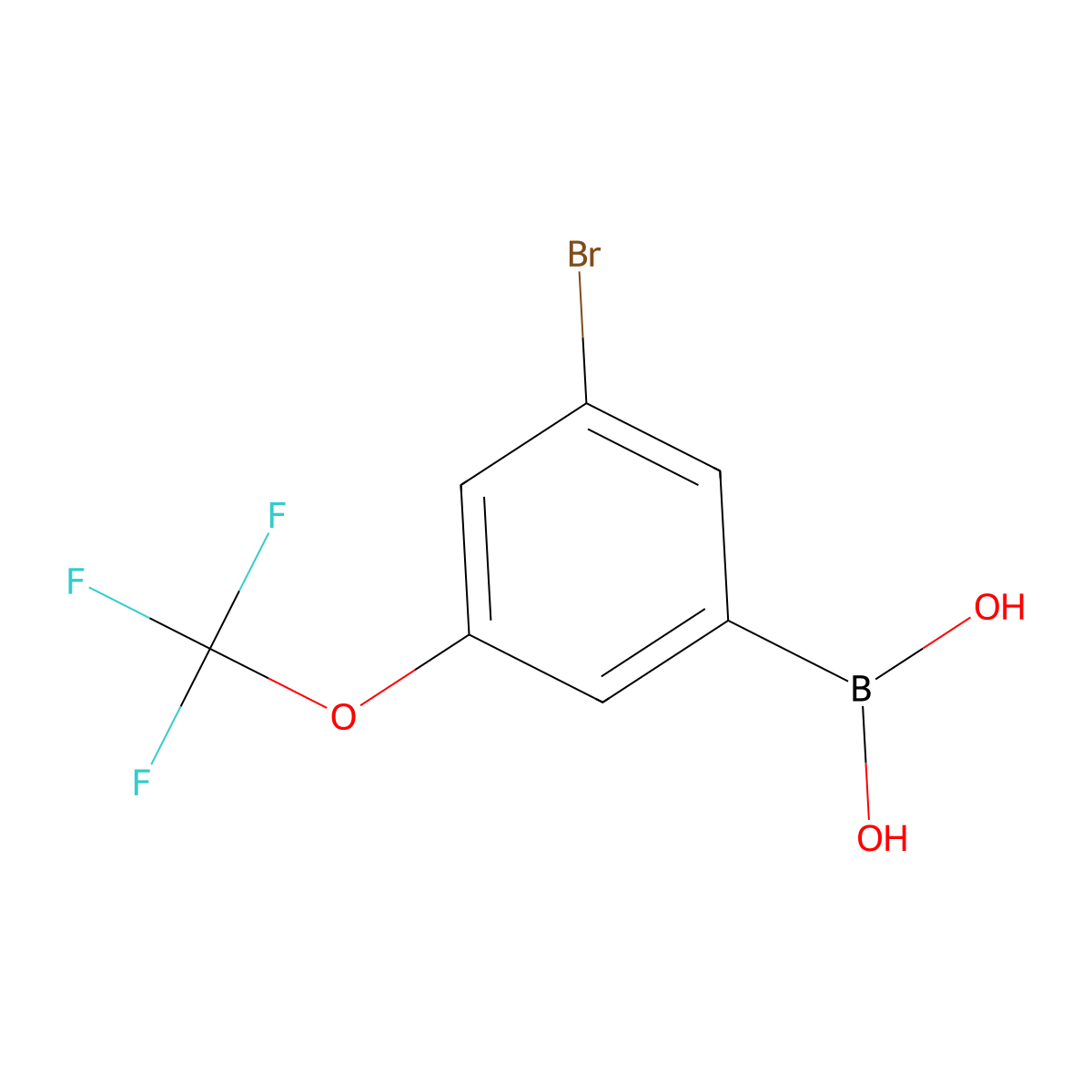 B-[3-Bromo-5-(trifluoromethoxy)phenyl]boronic acid molecular structure, CAS 1072951-48-4