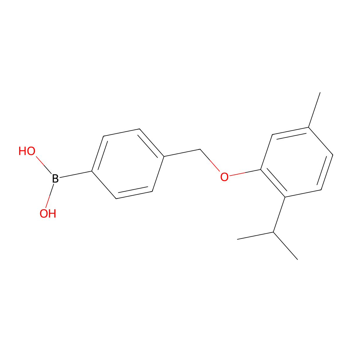 4-[(2-Isopropyl-5-methylphenoxy)methyl]phenylboronic acid molecular structure, CAS 1072951-58-6