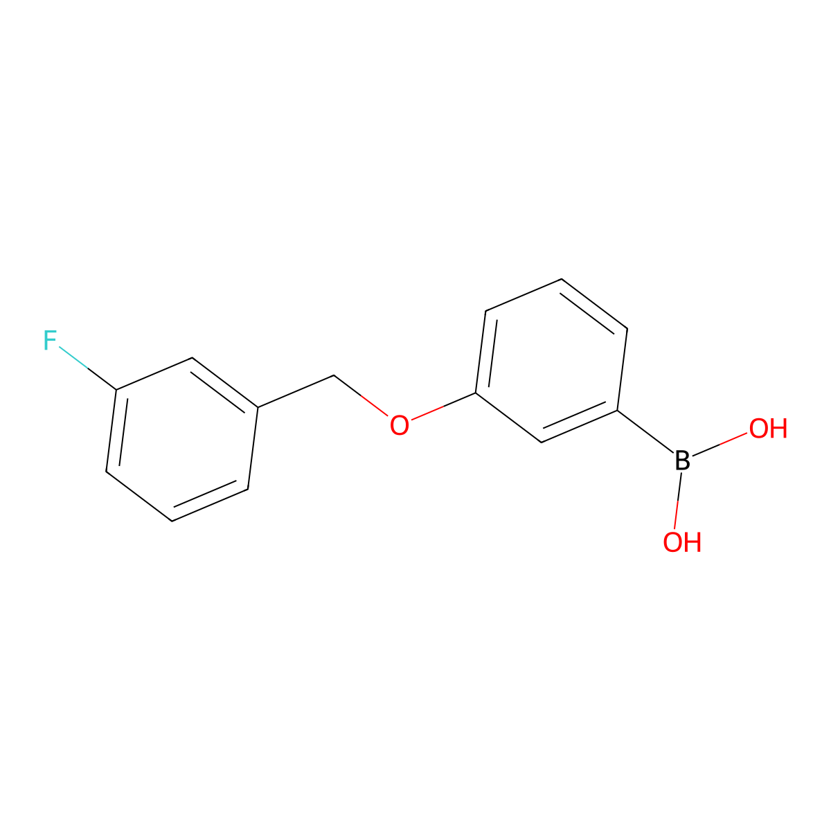 (3-((3-Fluorobenzyl)oxy)phenyl)boronic acid molecular structure, CAS 1072951-62-2