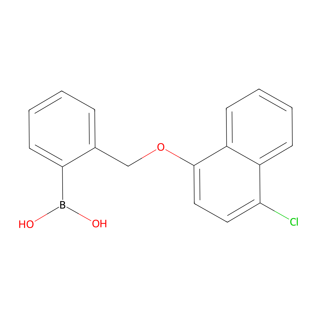 2-[(4'-Chloro-1-naphthyloxy)methyl]phenylboronic acid molecular structure, CAS 1072951-65-5