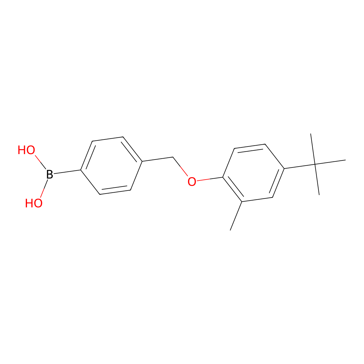 4-[(4-tert-Butyl-2-methylphenoxy)methyl]phenylboronic acid molecular structure, CAS 1072951-67-7