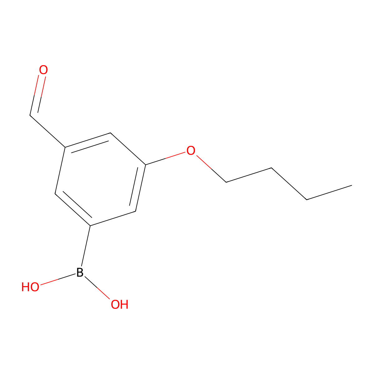 (3-Butoxy-5-formylphenyl)boronic acid molecular structure, CAS 1072951-70-2
