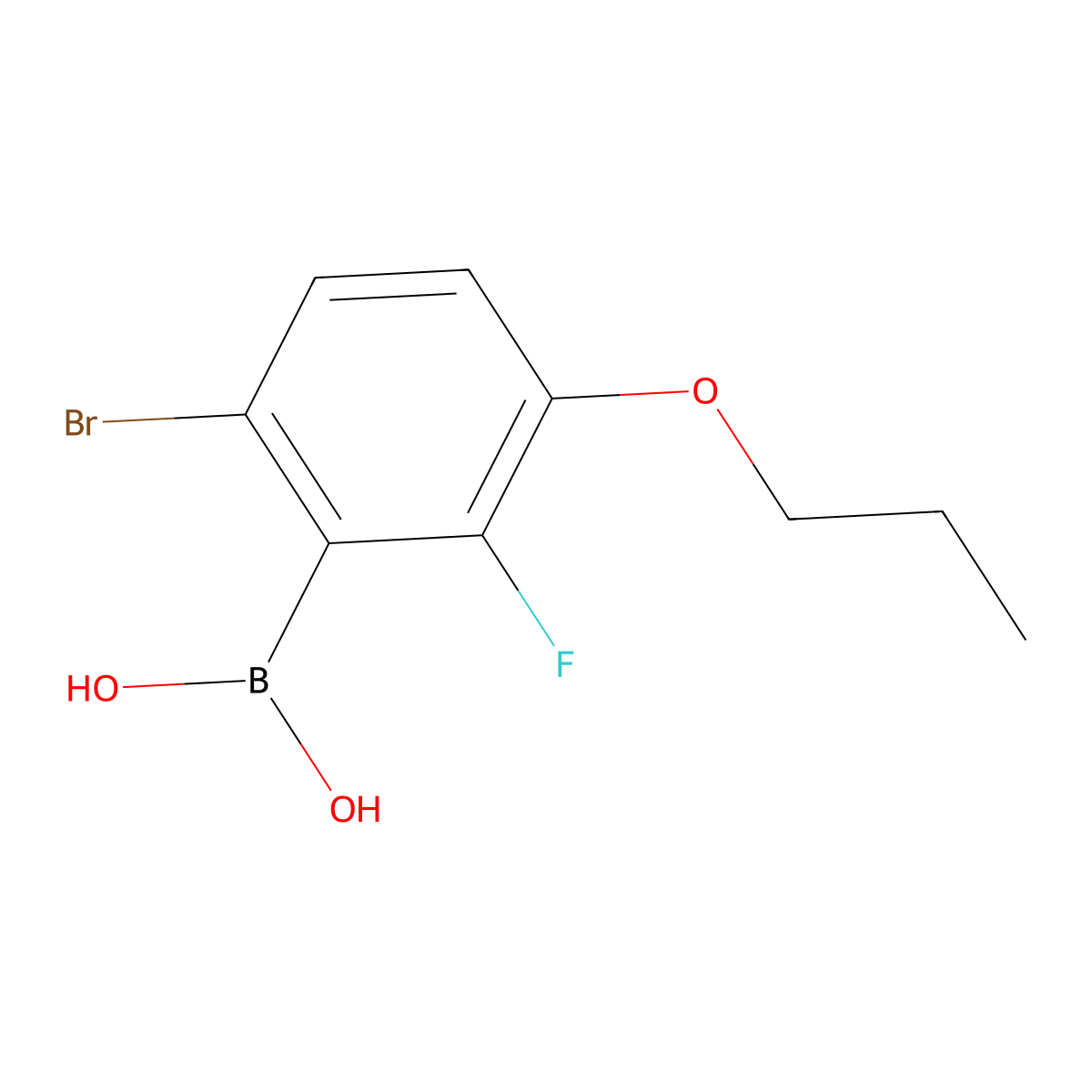 6-Bromo-2-fluoro-3-propoxyphenylboronic acid molecular structure, CAS 1072951-85-9