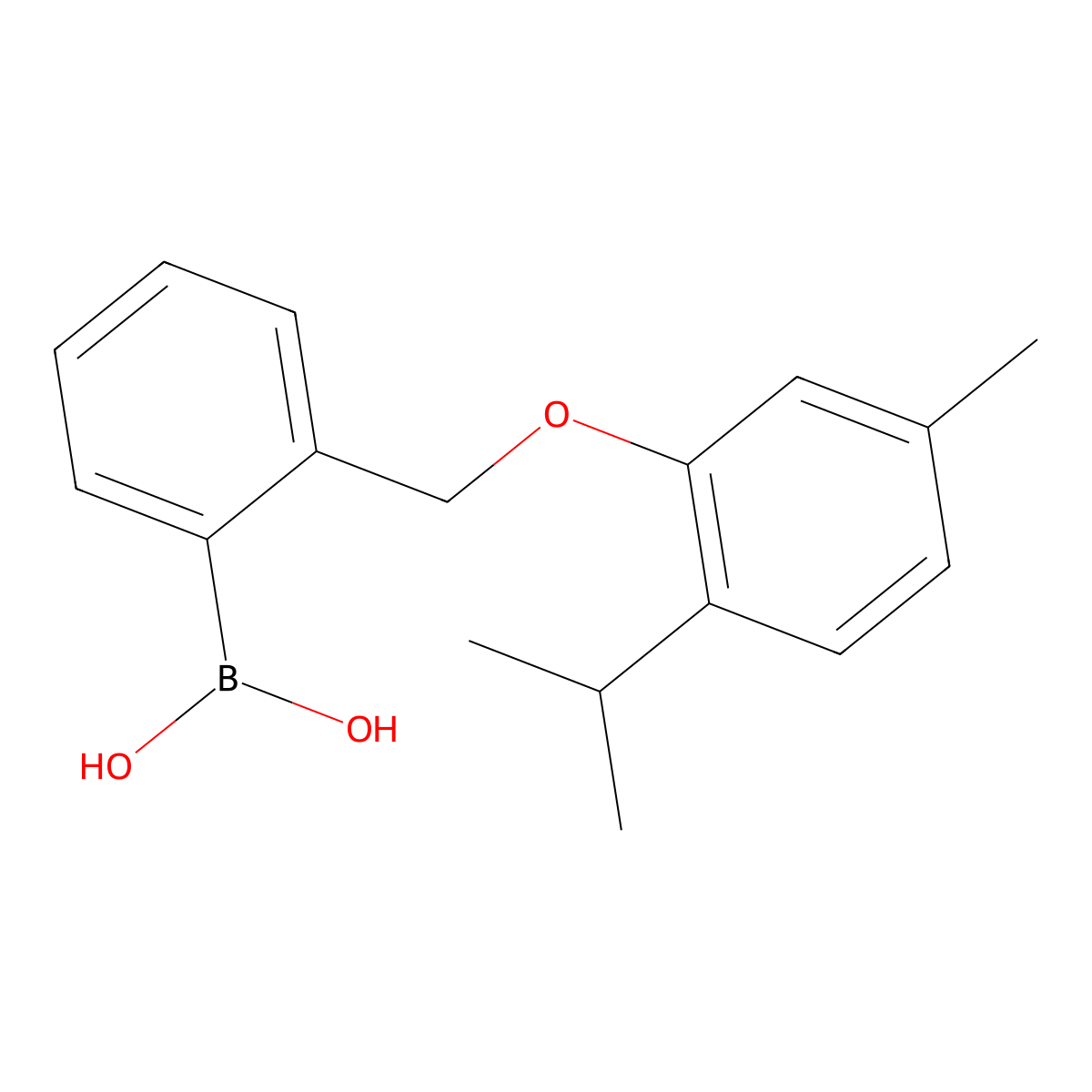 B-[2-[[5-Methyl-2-(1-methylethyl)phenoxy]methyl]phenyl]boronic acid molecular structure, CAS 1072951-87-1