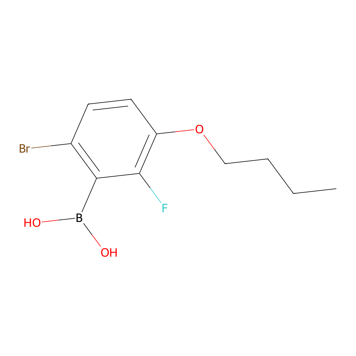 (6-Bromo-3-butoxy-2-fluorophenyl)boronic acid molecular structure, CAS 1072951-88-2