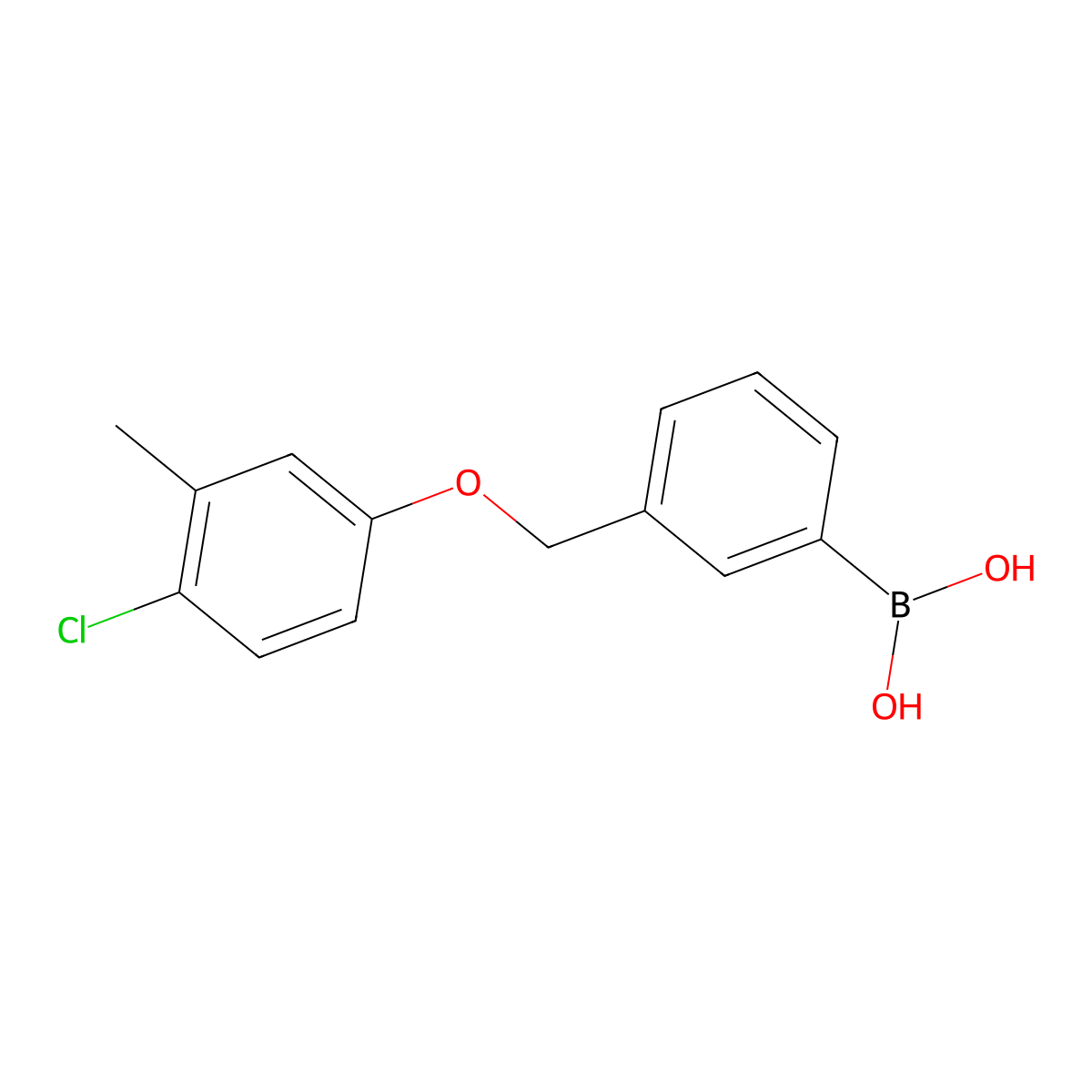 B-(3-((4-Chloro-3-methylphenoxy)methyl)phenyl)boronic acid molecular structure, CAS 1072951-91-7