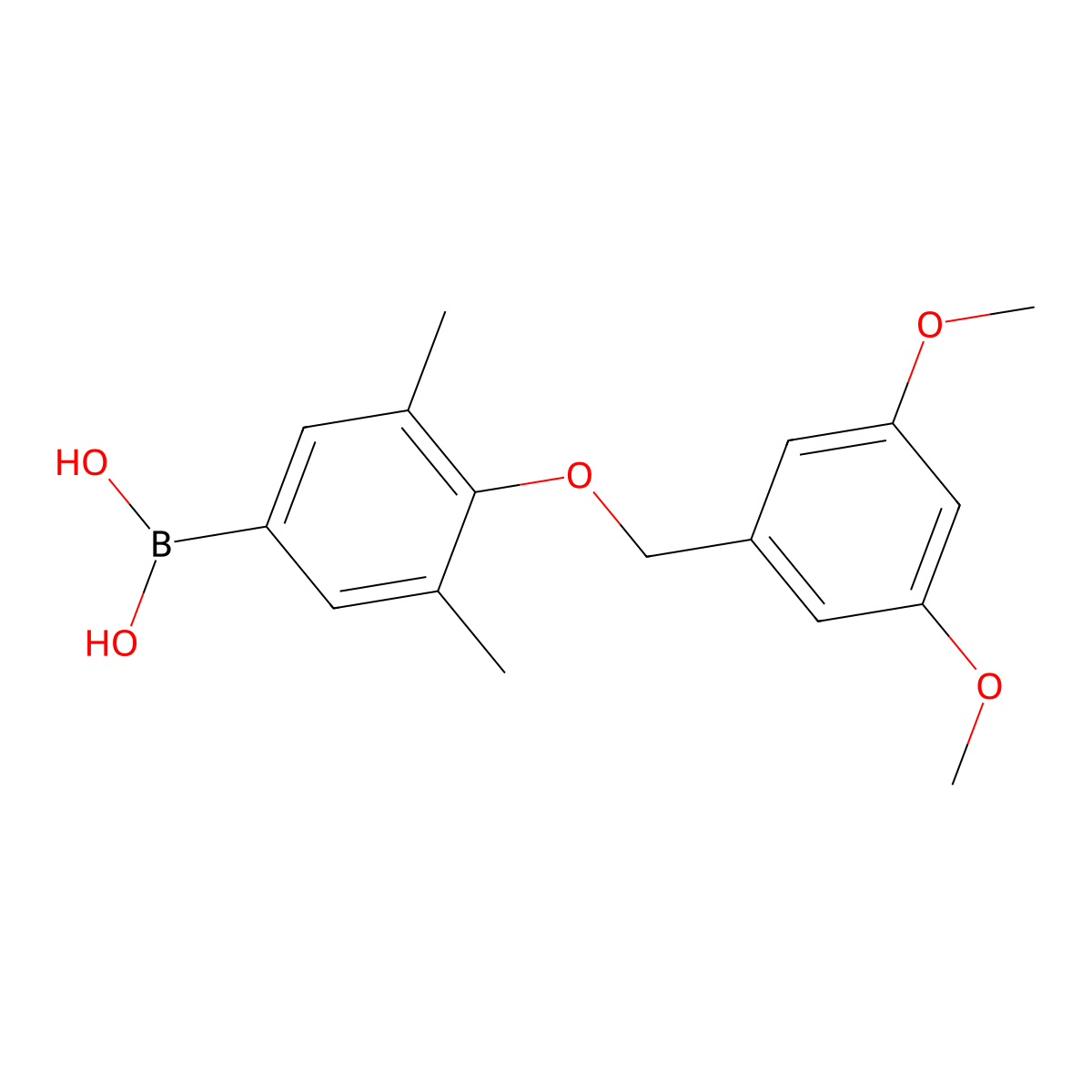(4-((3,5-Dimethoxybenzyl)oxy)-3,5-dimethylphenyl)boronic acid molecular structure, CAS 1072951-94-0