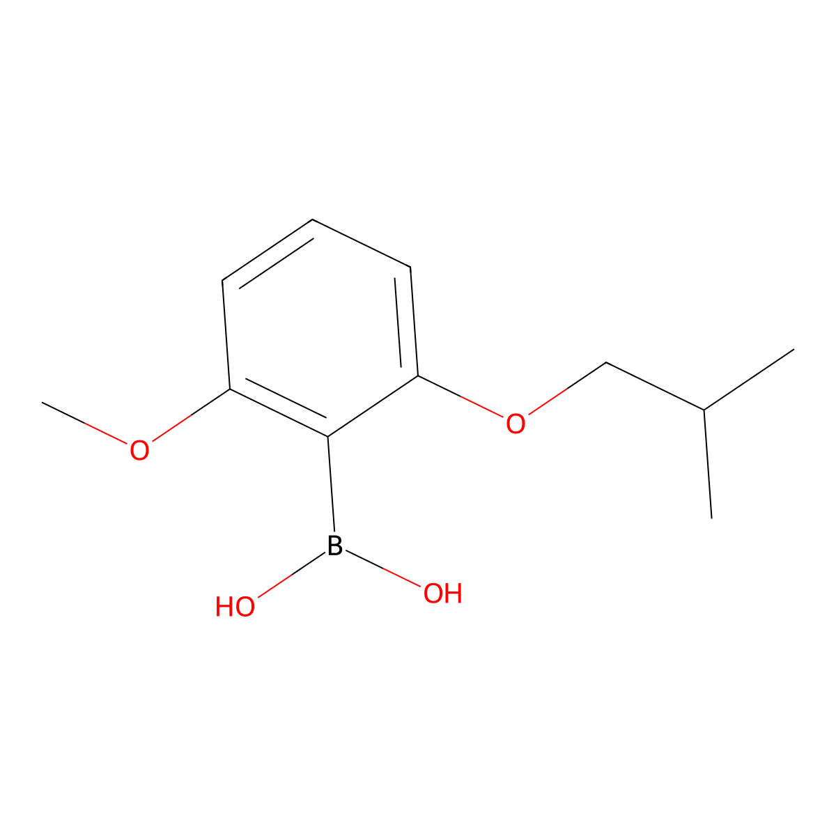 2-Isobutoxy-6-methoxyphenylboronic acid molecular structure, CAS 1072951-97-3