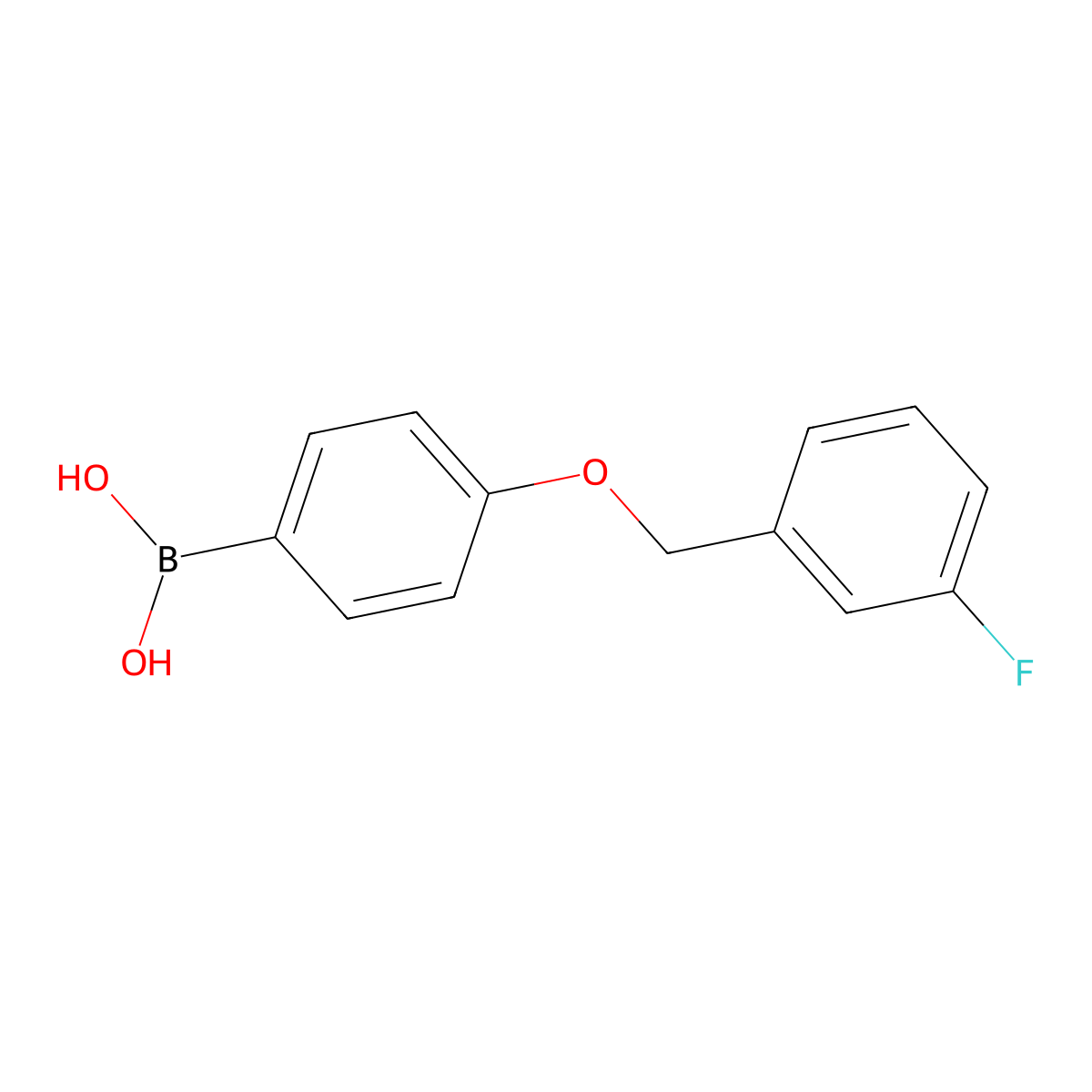 (4-((3-Fluorobenzyl)oxy)phenyl)boronic acid molecular structure, CAS 1072951-98-4