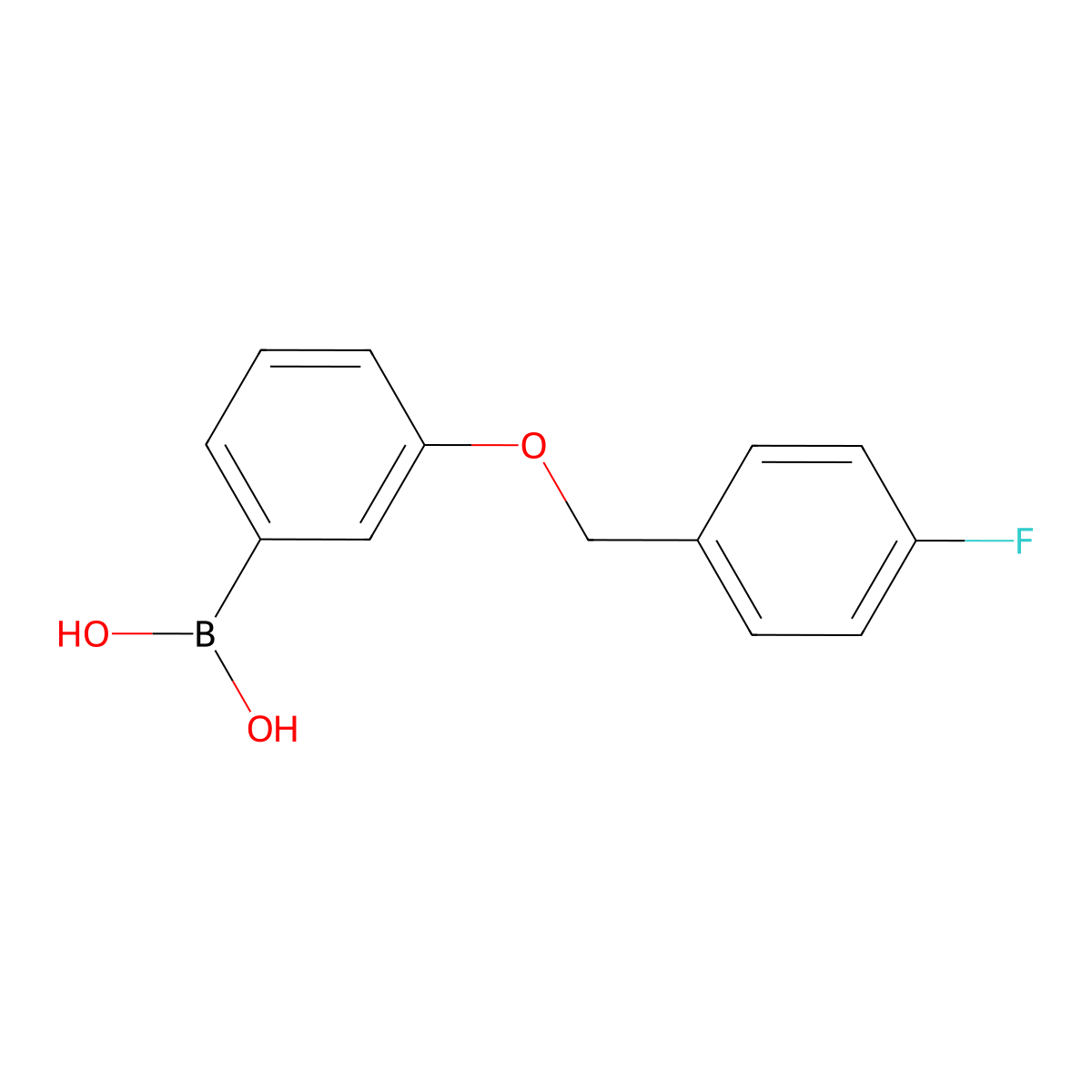 (3-((4-Fluorobenzyl)oxy)phenyl)boronic acid molecular structure, CAS 1072952-03-4