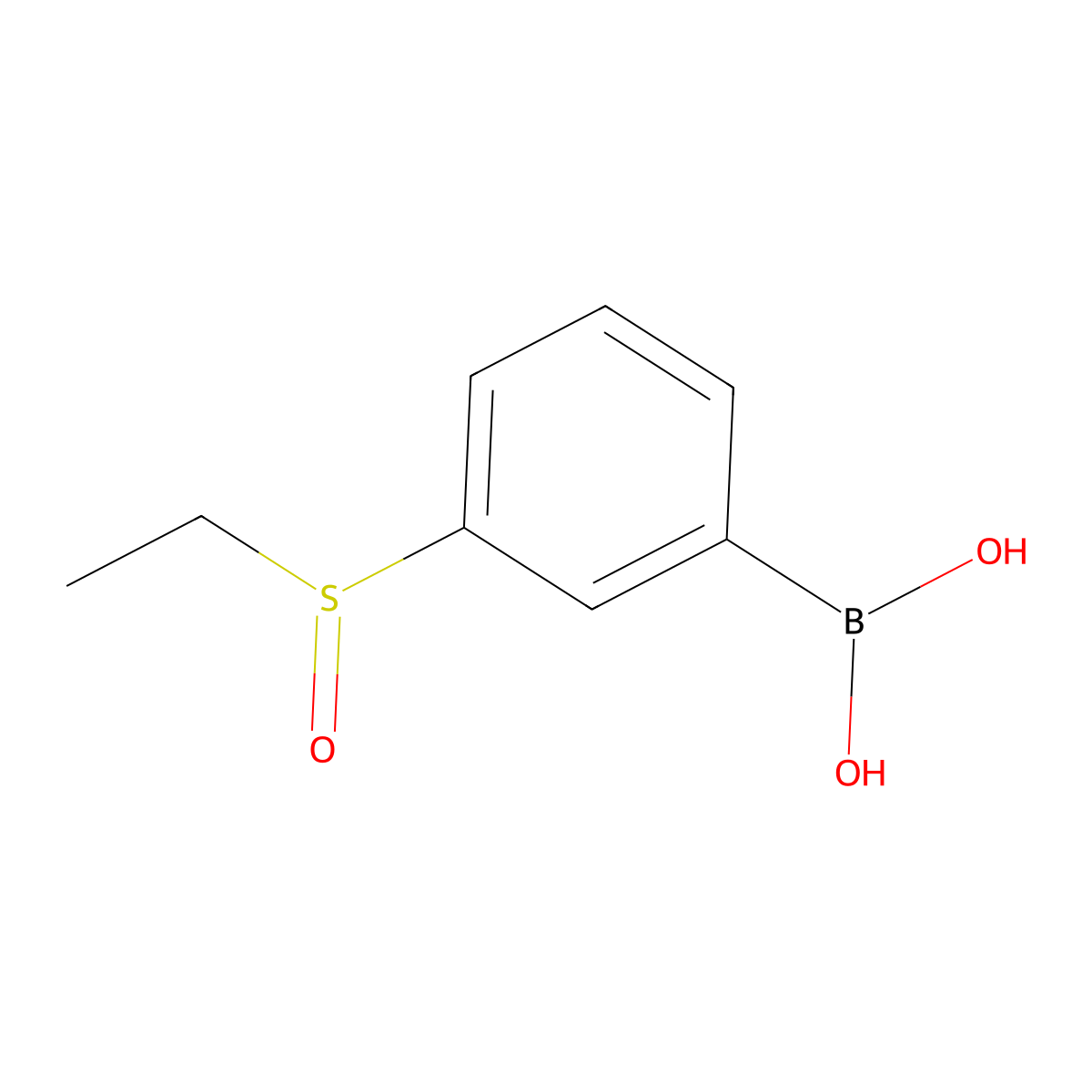 (3-(Ethylsulfinyl)phenyl)boronic acid molecular structure, CAS 1072952-07-8