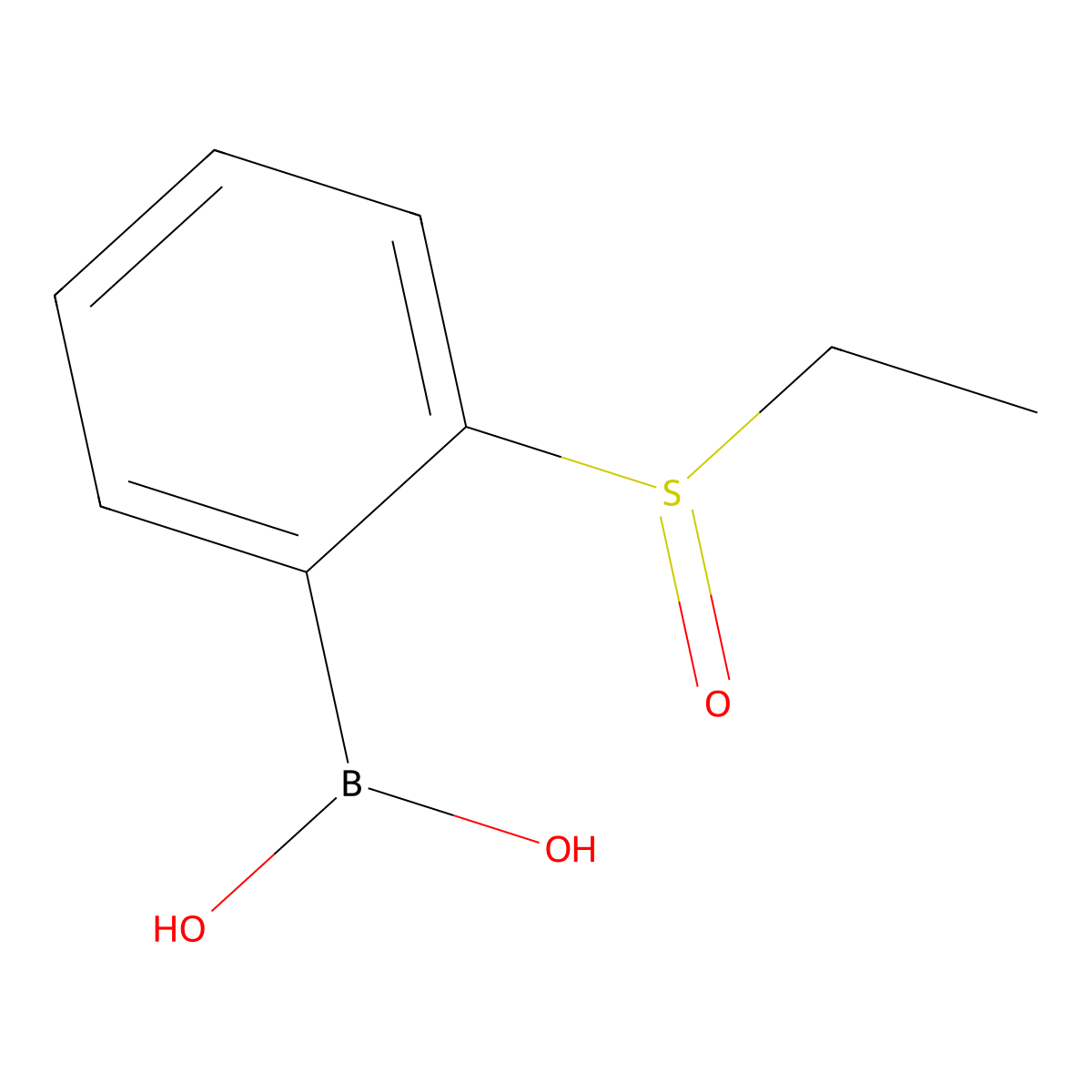 2-Ethylsulfinylphenylboronic acid molecular structure, CAS 1072952-11-4