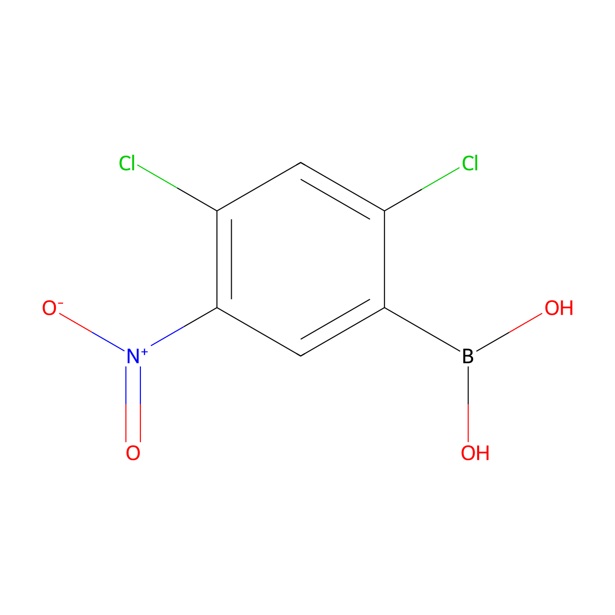 2,4-Dichloro-5-nitrophenylboronic acid molecular structure, CAS 1072952-12-5
