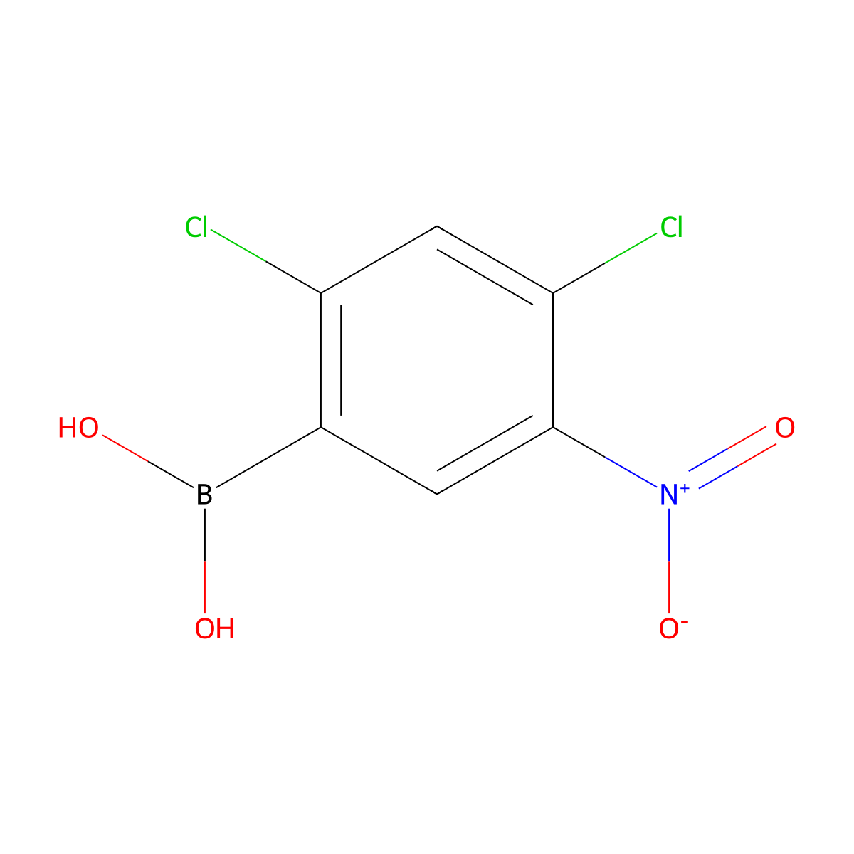 2,4-Dichloro-5-nitrophenylboronic acid molecular structure, CAS 1072952-12-5