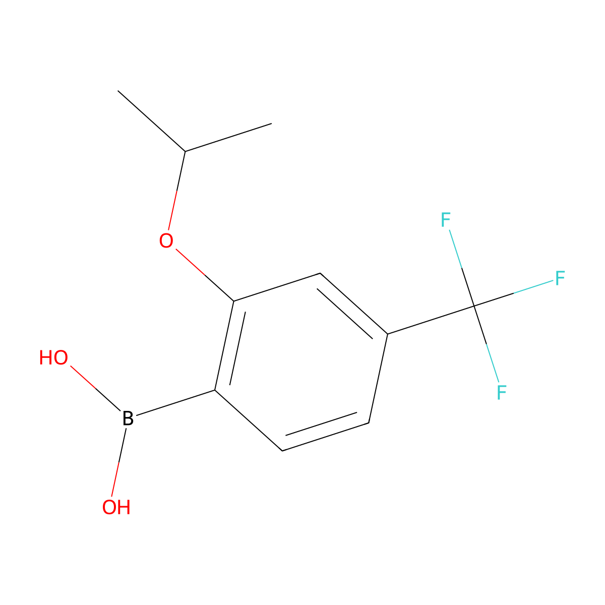 2-Isopropoxy-4-(trifluoromethyl)phenylboronic acid molecular structure, CAS 1072952-21-6