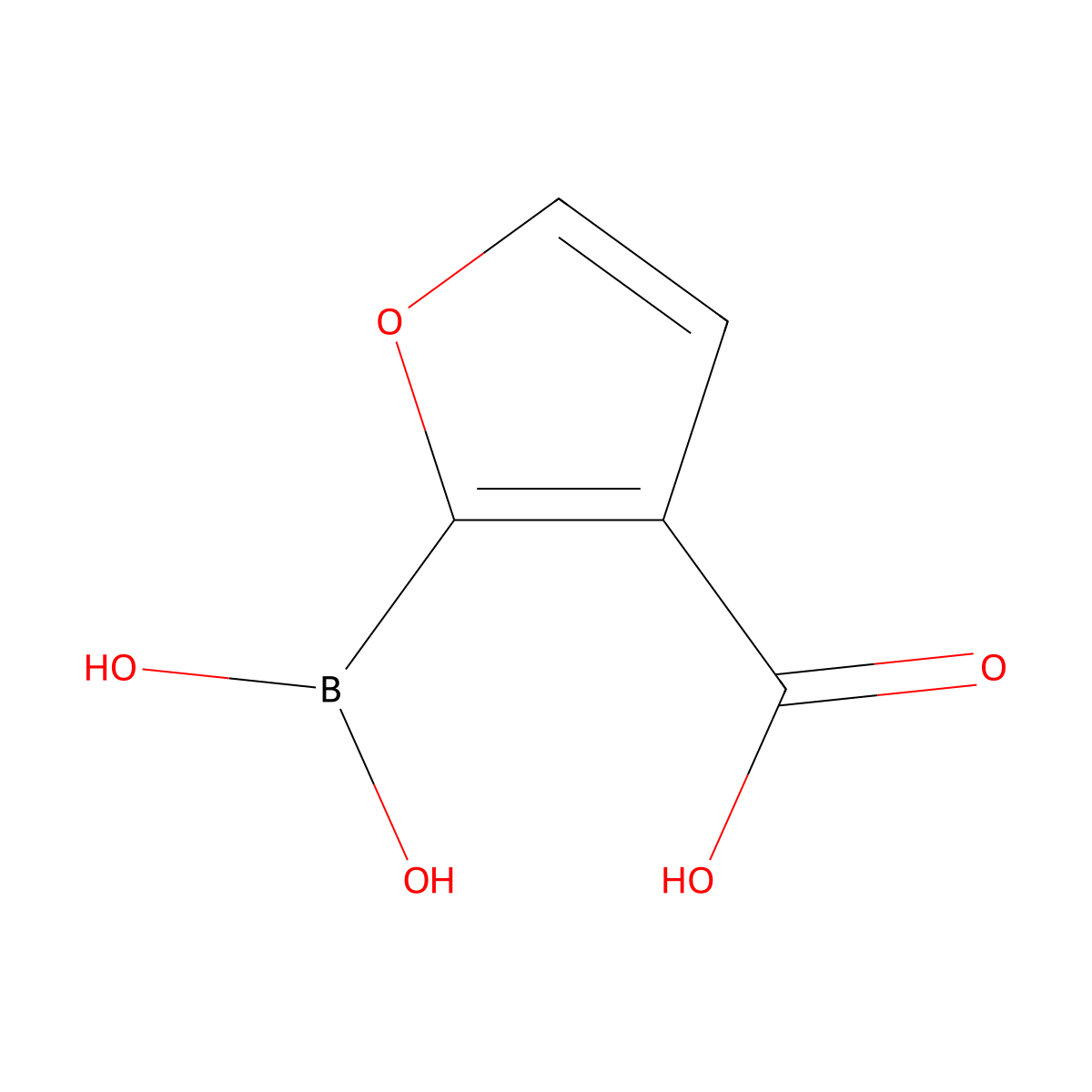 2-Boronofuran-3-carboxylic acid molecular structure, CAS 1072952-23-8