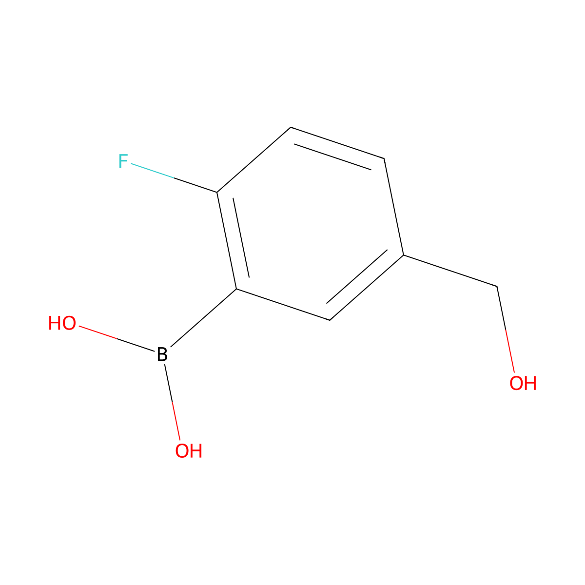 2-Fluoro-5-(hydroxymethyl)benzeneboronic acid molecular structure, CAS 1072952-25-0