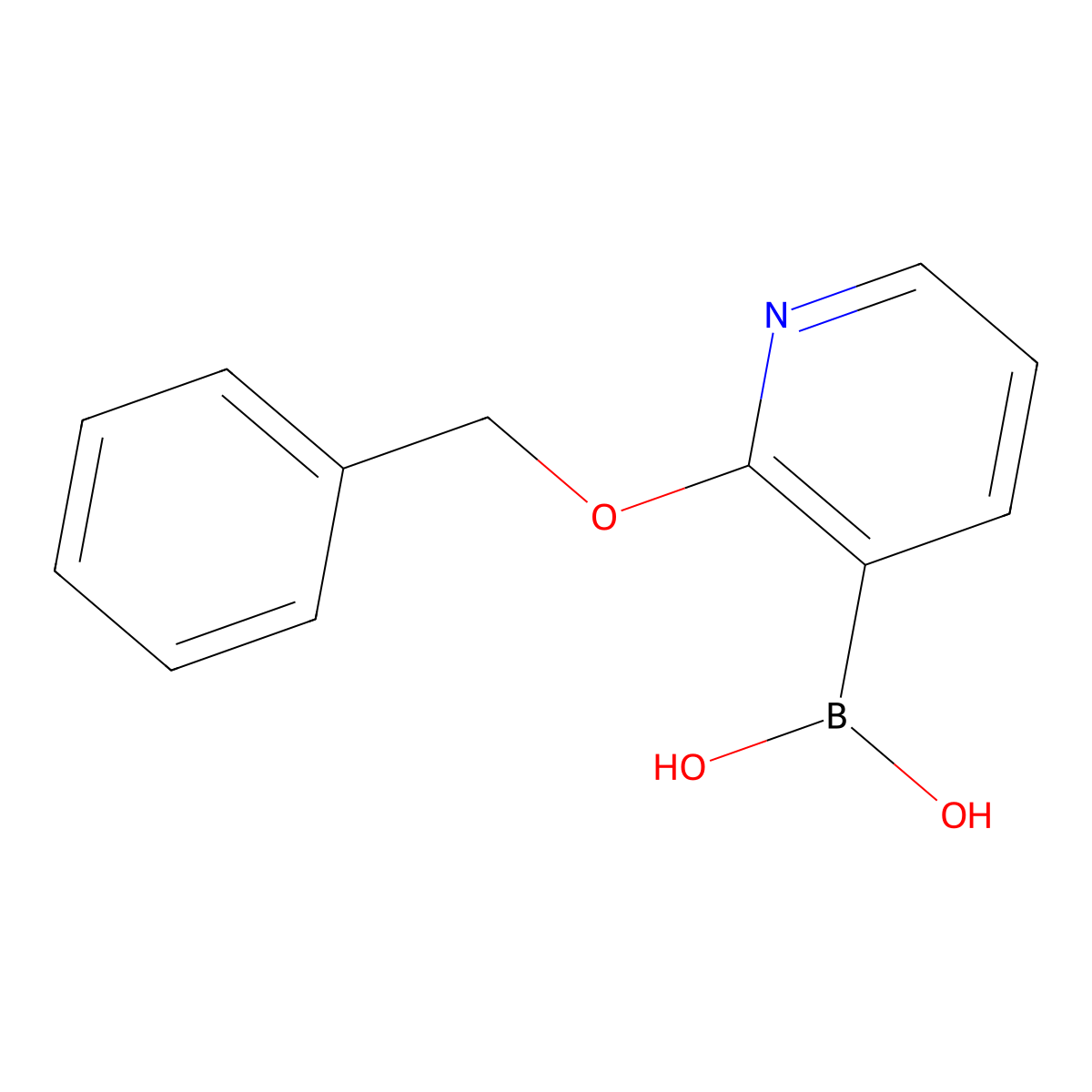 B-[2-(Phenylmethoxy)-3-pyridinyl]boronic acid molecular structure, CAS 1072952-41-0