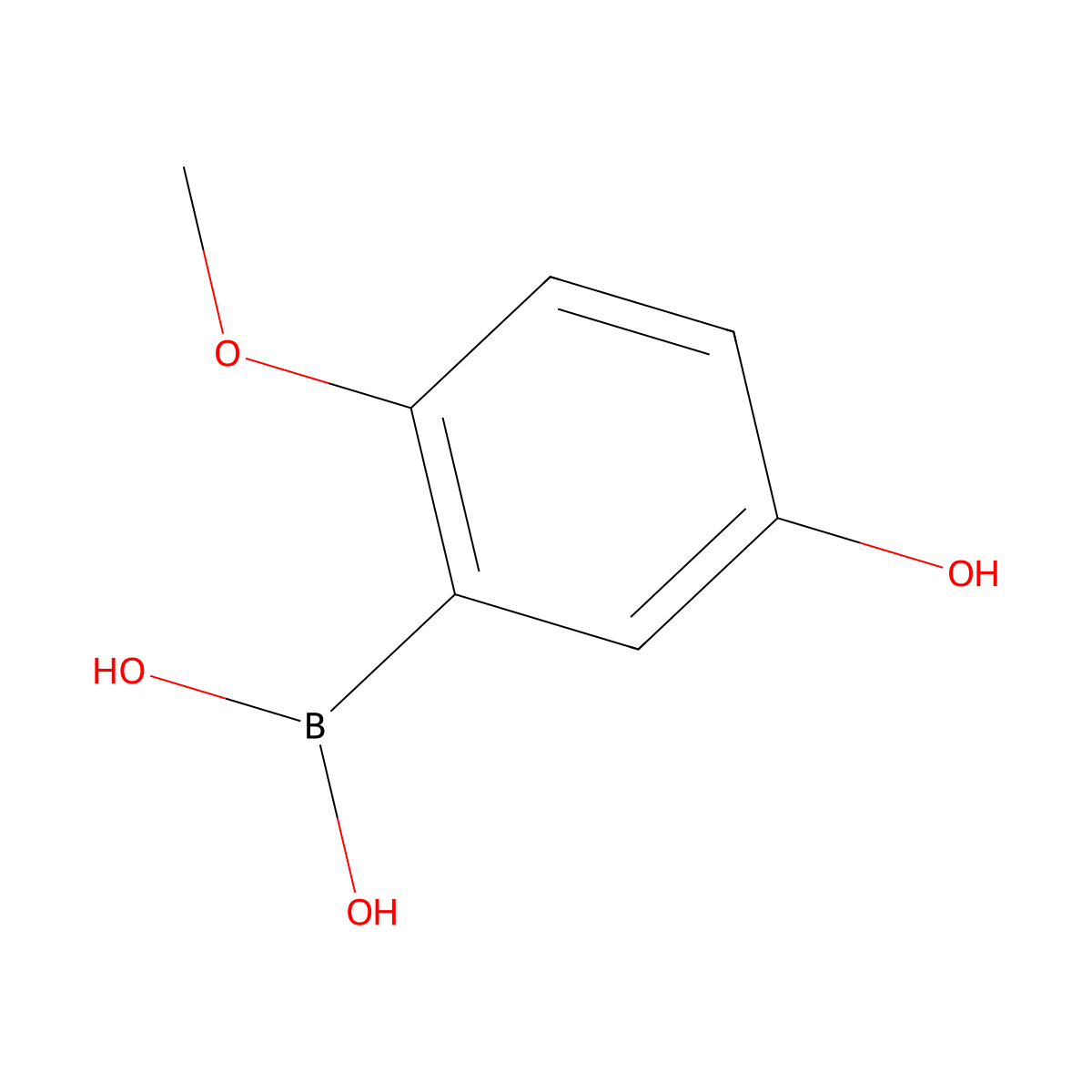 5-Hydroxy-2-methoxyphenylboronic acid molecular structure, CAS 1072952-43-2