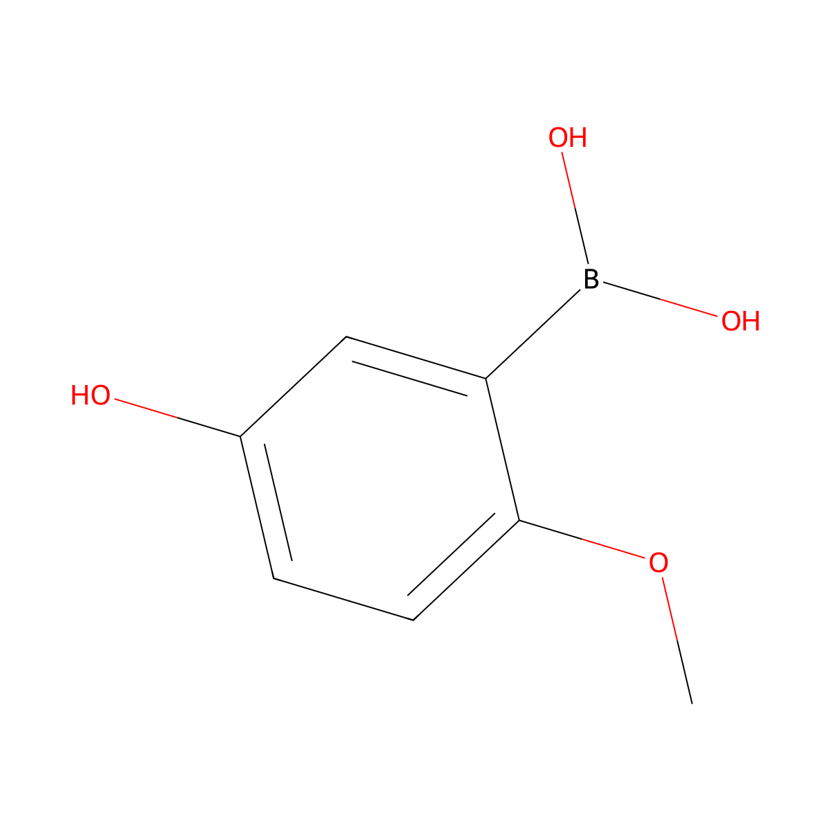 5-Hydroxy-2-methoxyphenylboronic acid molecular structure, CAS 1072952-43-2