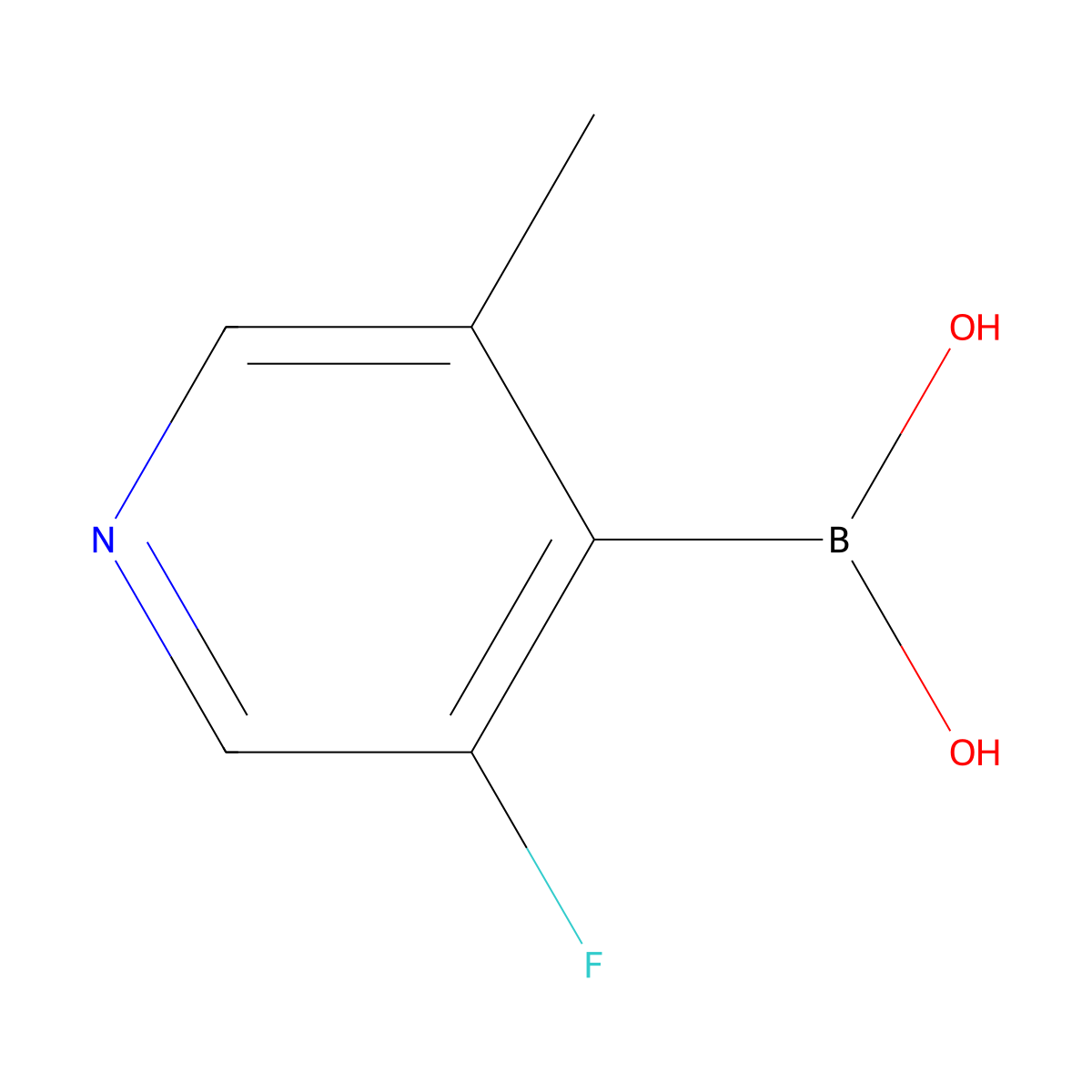 (3-Fluoro-5-methylpyridin-4-yl)boronic acid molecular structure, CAS 1072952-44-3
